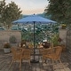 preview thumbnail 1 of 3, North Bend7.5 Foot Crank Lift Auto Tilt Patio Umbrella Outdoor Rated Acrylic Fabric by Havenside Home Capri