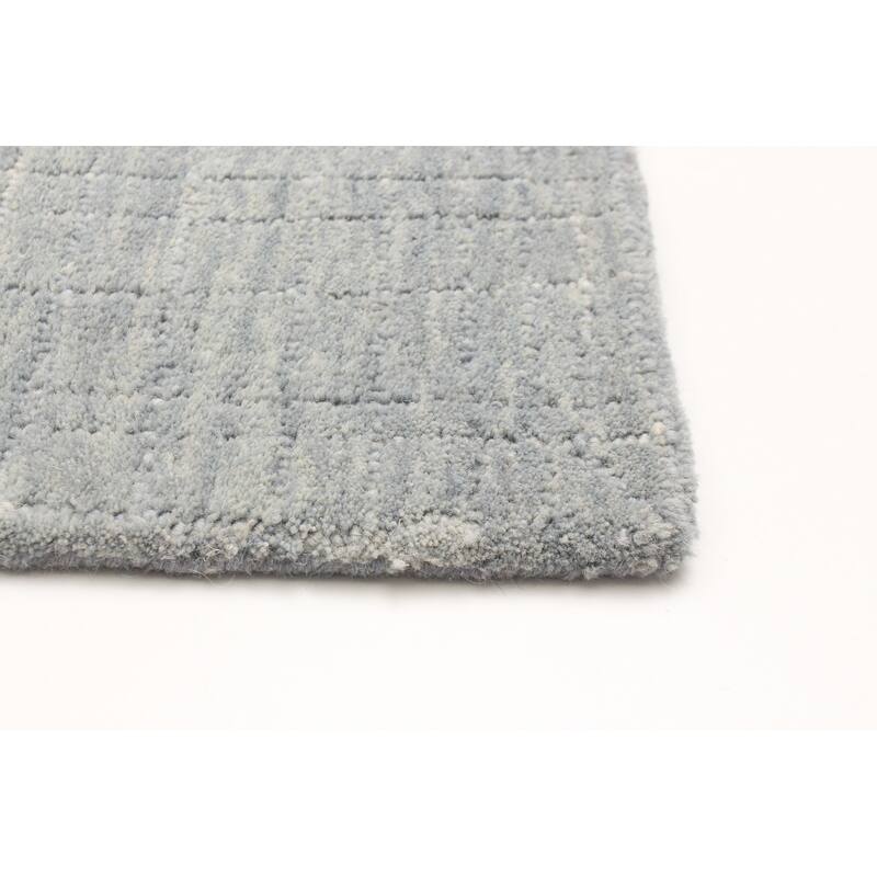ECARPETGALLERY Hand Tufted Timeless Turquoise Wool Rug - 5'2 x 8'0