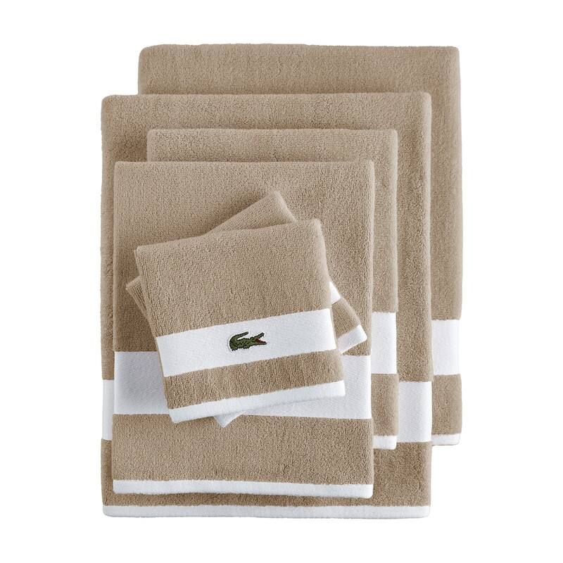 Lacoste Sport Stripe Supima Cotton 6-Piece Bath Towel Set