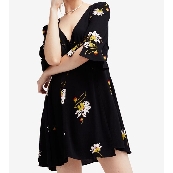 free people black wrap dress