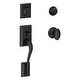 preview thumbnail 1 of 6, Schlage Double Cylinder Addison Handleset with Siena Interior Knob