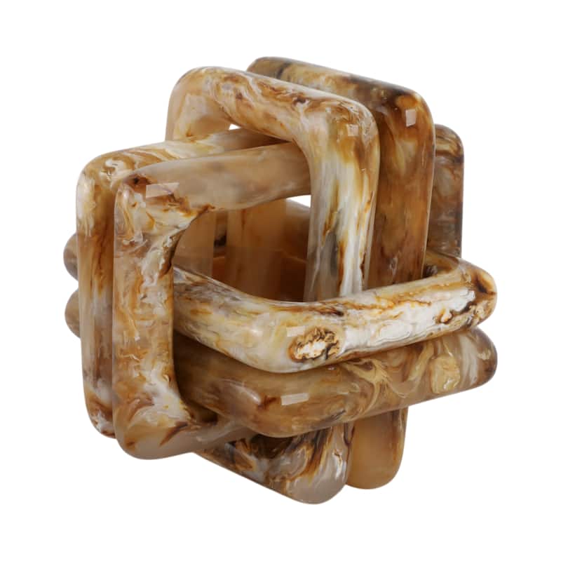 Modern Resin Decorative Object Knot Sleek and Stylish Accent Piece - 6" x 6" x 6"