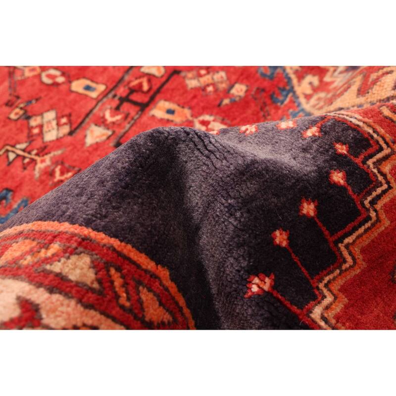 ECARPETGALLERY Hand-knotted Konya Anatolian Dark Navy, Red Wool Rug - 3'6 x 9'6