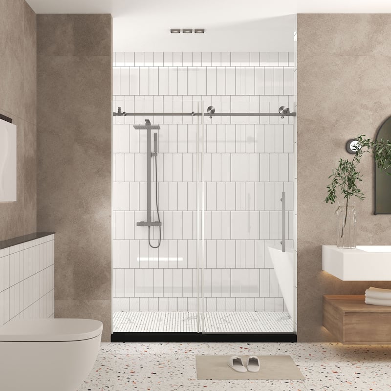 60" x 76" Sliding Frameless Shower Door - 60'' x 0.31'' x 76''