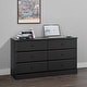 preview thumbnail 22 of 30, Prepac Astrid 6 Drawer Double Dresser for Bedroom, Wide Chest of Drawers, Bedroom Furniture,Traditional Furniture