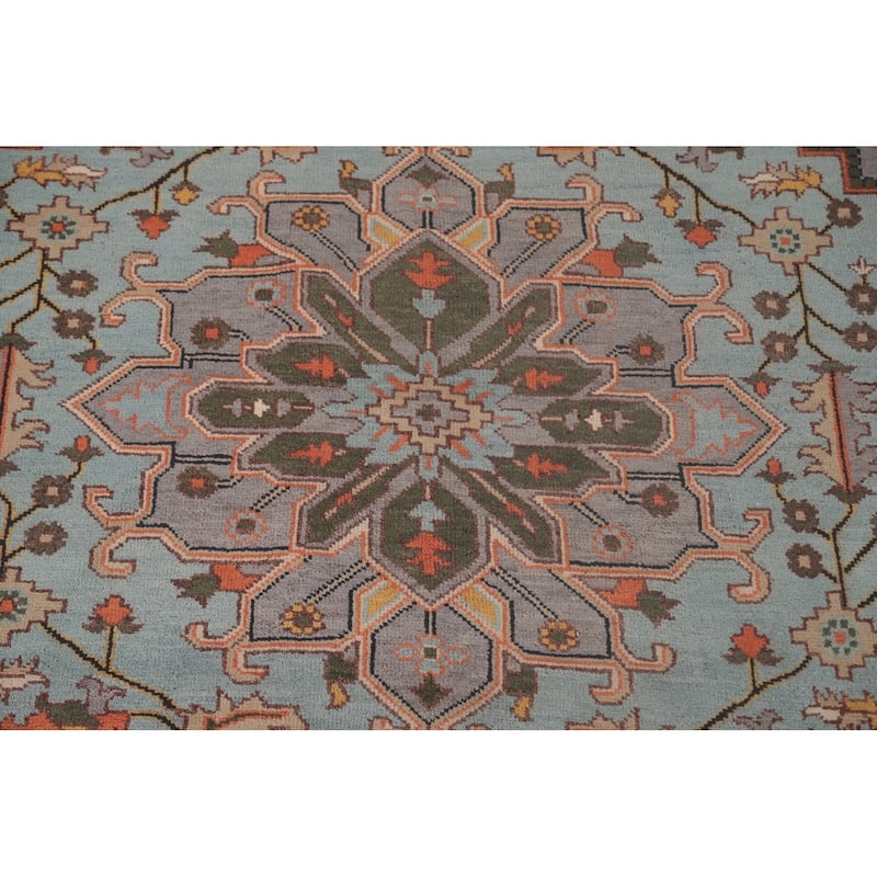 Animal Pictorial Ziegler Indian Area Rug Hand-Knotted Wool Carpet - 8'0" x 9'10"