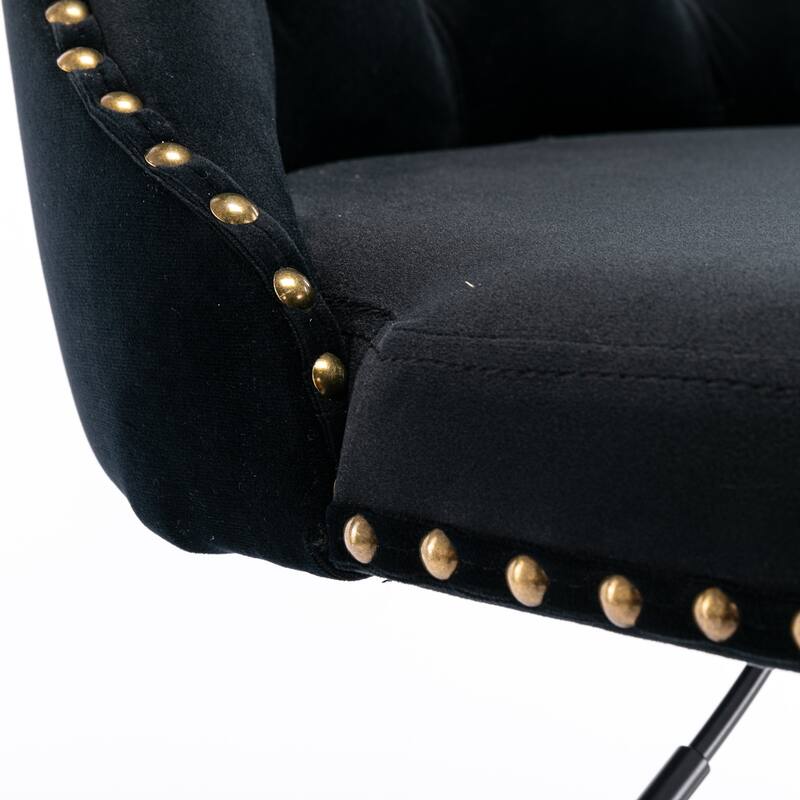 Velvet Upholstered Counter Height Wingback Barstools, Set of 2