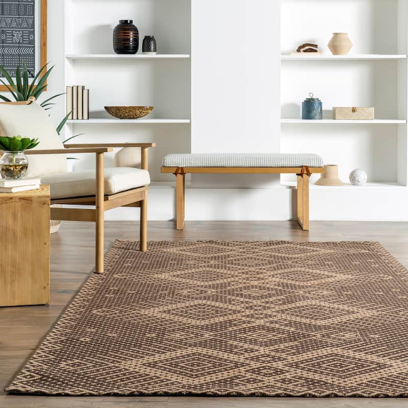 Nuloom Leith Geometric Cotton-Blend Area Rug