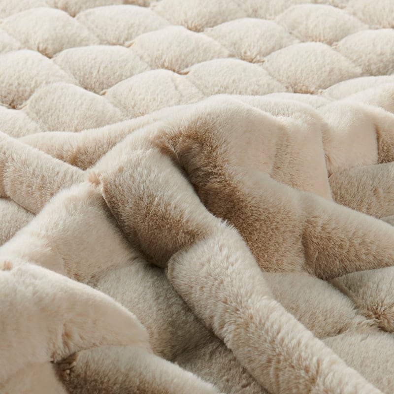 Christmas jacquard imitativerabbit fauxfur throw 50"x60"