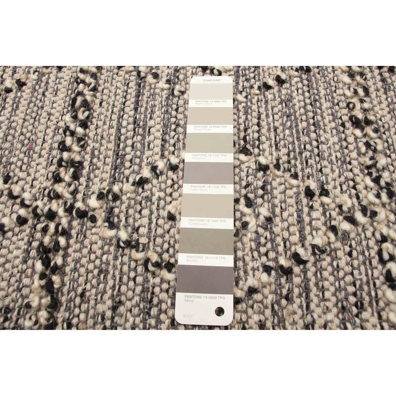 ECARPETGALLERY Braid weave Sienna Khaki Wool Rug - 6'1 x 9'3