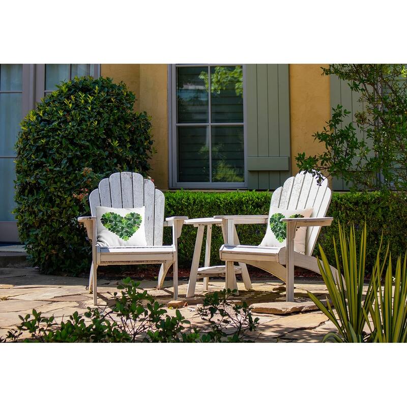 Lucky Heart Indoor/Outdoor Throw Pillow