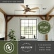 preview thumbnail 3 of 9, Log Cabin 52 in. Weathered Patina Rustic Ceiling Fan with Reversible Washed Oak-Pine Blades, Pull Chain, Light Kit Adaptable