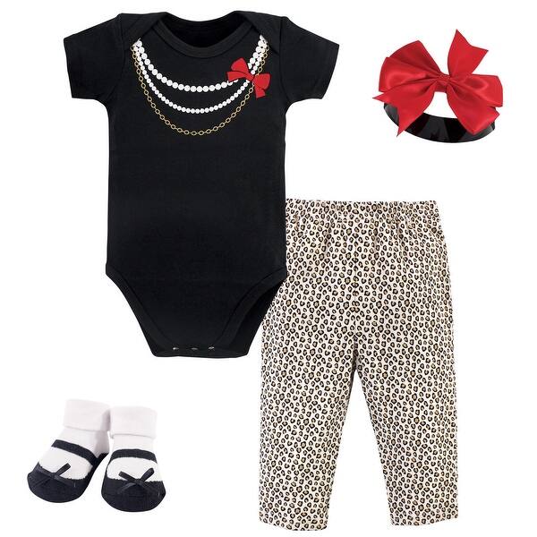 slide 1 of 1, Little Treasure Baby Girl Boxed Gift Set, Leopard Necklace, 0-6 Months - Leopard Necklace 0-6 Months - Leopard Necklace