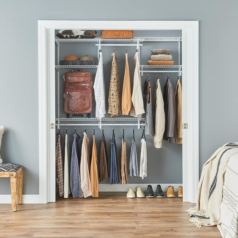 ClosetMaid ShelfTrack 48-72 inch W Adjustable Wire Closet System