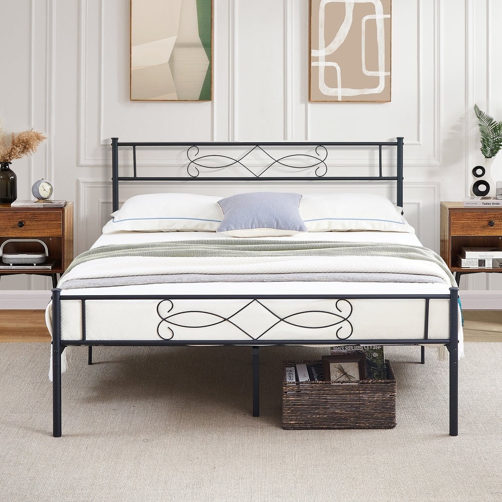 VECELO Modern Platform Bed Frame,Twin/Full/Queen Size Bedframe
