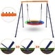 preview thumbnail 4 of 5, Saucer Swing with Stand for Kids Outdoor, 440lbs Saucer Swing Set