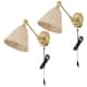 Option Brass/Natural Rattan