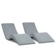 preview thumbnail 14 of 31, Aqua Outdoors In-Pool Chaise Lounge - Set of 2 Gray Granite