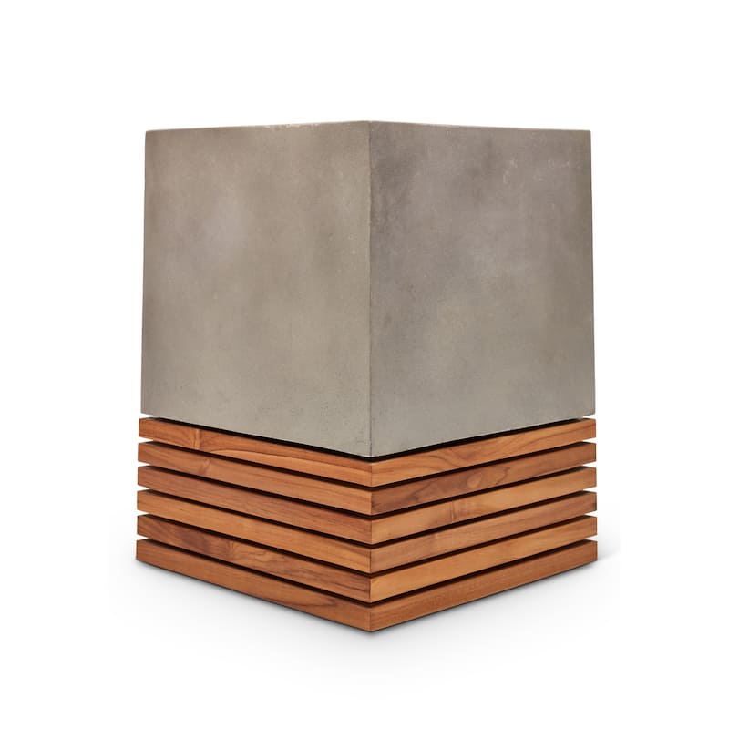 Urbia Stecca Corto Concrete & Teak Stool