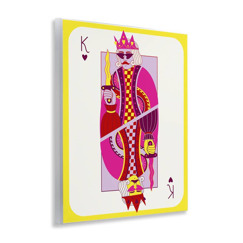 Stupell Bright Trendy King Card Wall Plaque Art Design By Grace Popp