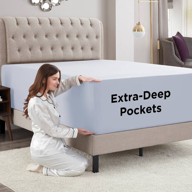 Empyrean Bedding Extra Deep Pocket Microfiber Fitted Sheet Set