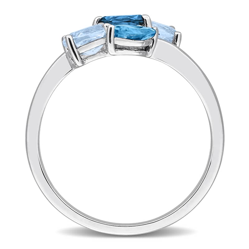 Miadora Multi-Gem Five Stone Ring Sterling Silver