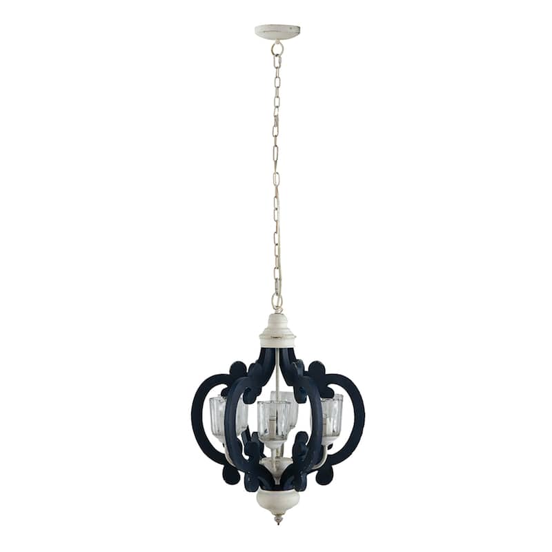 6-Light Wood Chandelier