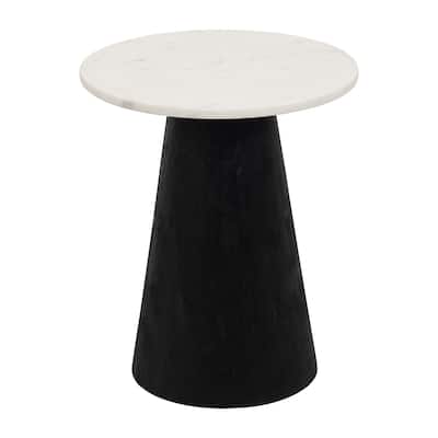 Sagebrook Home Chic Iron Marble Cylinder Coffee Table - Perfect For Home Decor