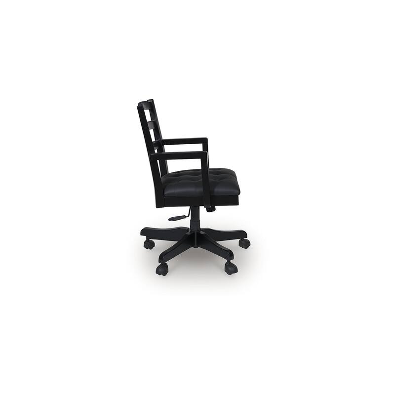 Signature Design by Ashley Wildenauer Black Home Office Desk Chair - 22.25" W x 21.5" D x 36" H