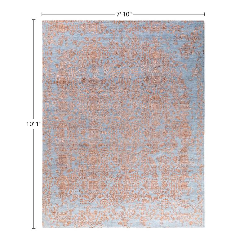 Ikat One-of-a-Kind Handmade Area Rug - Gold, 7' 10" x 10' 1" - 7' 10" x 10' 1"