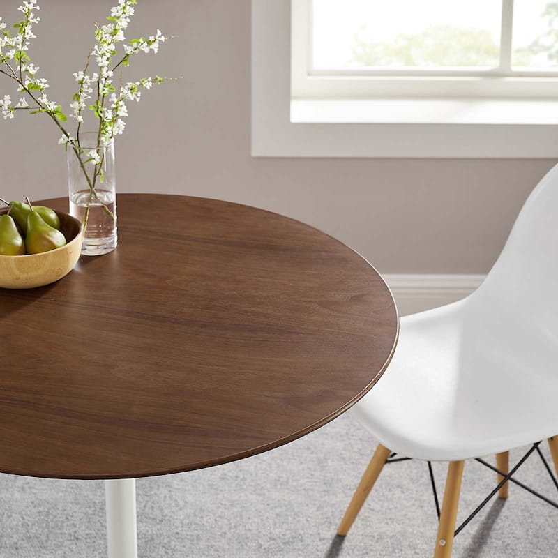 Round Walnut Dining Table