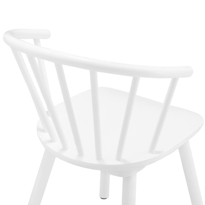 Modern 18.in Kitchen Island Wooden Armless Set of 2 Dining Chairs with Spindle Back