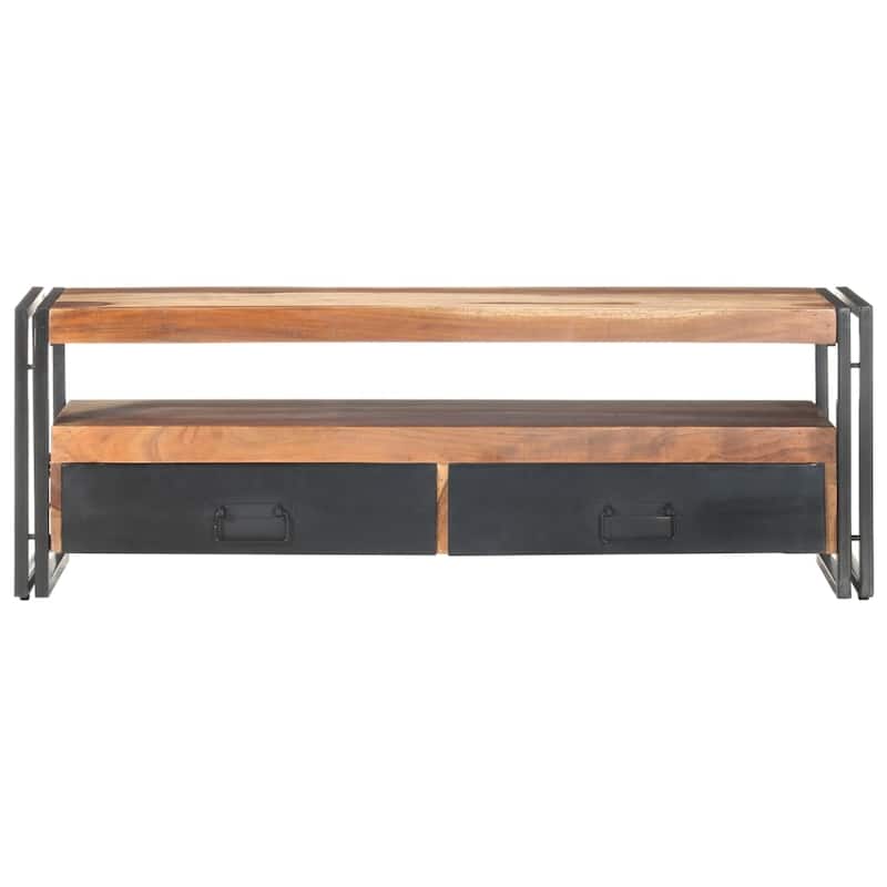 vidaXL TV Stand 47.2"x11.8"x15.7" Solid Wood with Finish