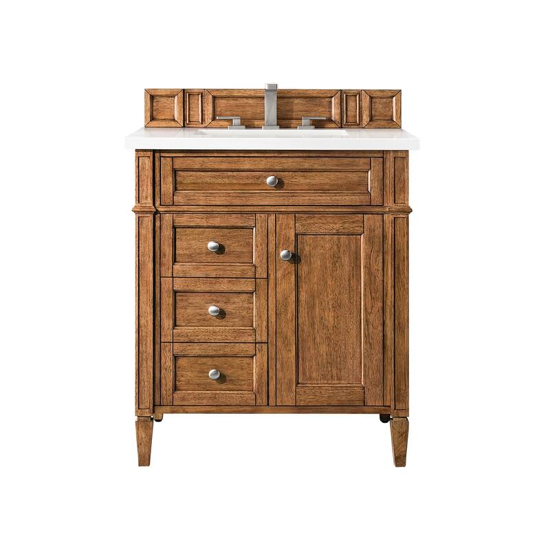 James Martin Vanities 650-V30-3WZ Brittany 30" Single Basin Poplar - Saddle Brown - Cappuccino Finish