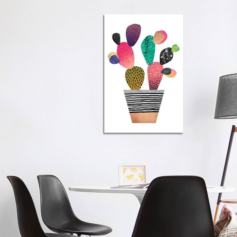 iCanvas "Happy Cactus" by Elisabeth Fredriksson Canvas Print - 40x26x1.5
