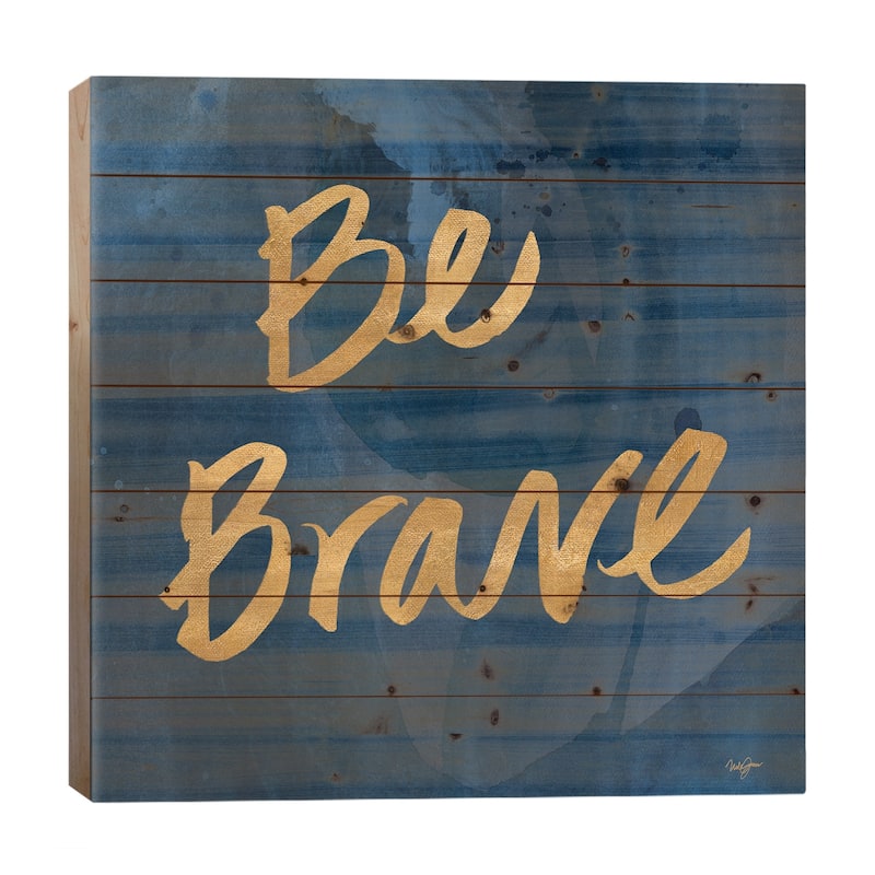 Brave Yourself II Print On Wood by Nola James - Multi-Color - 26x26x1.5