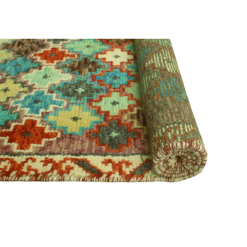 Noori Rug Balochi Khesraw Ivory/Purple Rug - 4'0" x 5'8"