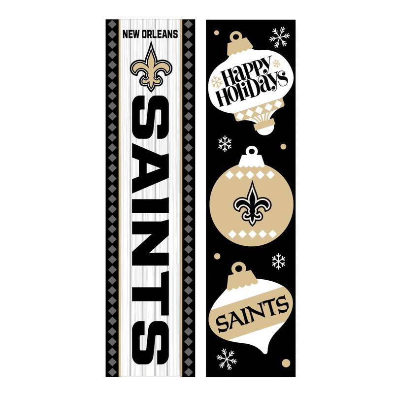 47" Double Sided Seasonal Porch Leaner, New Orleans Saints - 47" x 11.25"