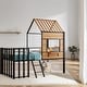 preview thumbnail 25 of 46, Playhouse Design Twin Size House Bed Kids Bed Black