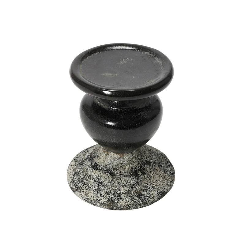 Sculptural Terracotta Pillar Candle Holder