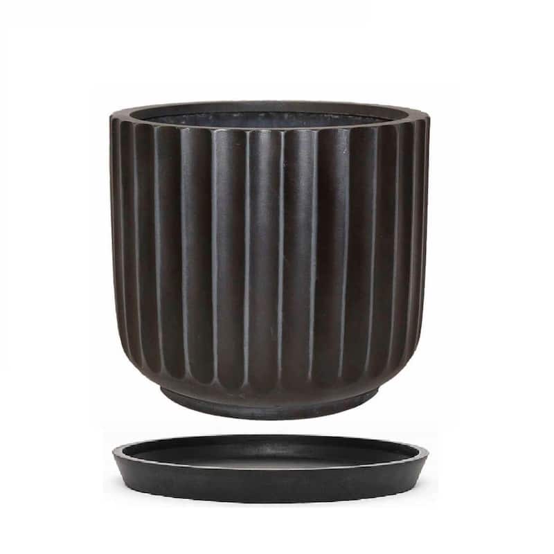 DreamPatio Fiberstone Round Saucer (Pair of 2)