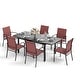 preview thumbnail 19 of 49, MAISON ARTS 7/9-Piece Patio Dining Set with Metal Rectangle Expandable Table and 6/8 Textilene Dining Chairs