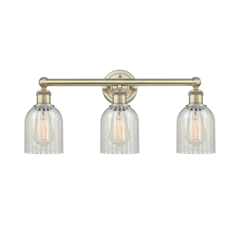 Innovations Lighting 616-3W-12-23 Caledonia Vanity Caledonia 3 Light - Antique Brass / Mouchette