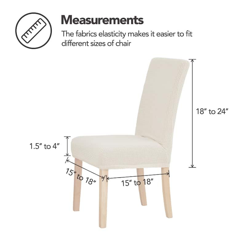 Deconovo Universal Soft Stretch Chair Slipcovers Set of 6