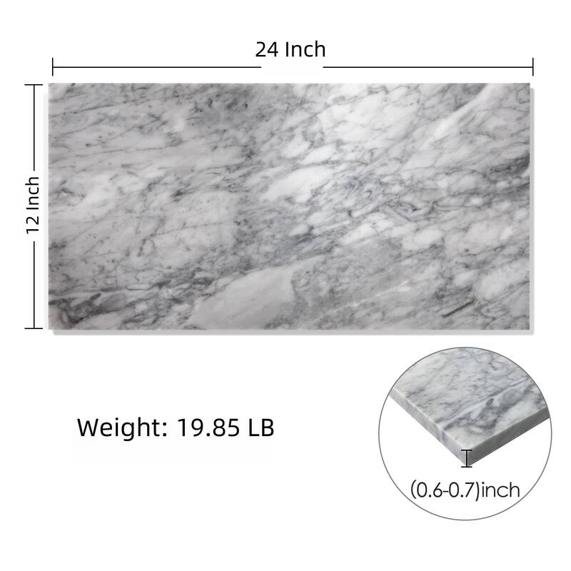 12*24 Carrara Marble, Gray marble, natural marble, real marble, for wall and floor, polished marble tile, 1 box 4 pcs