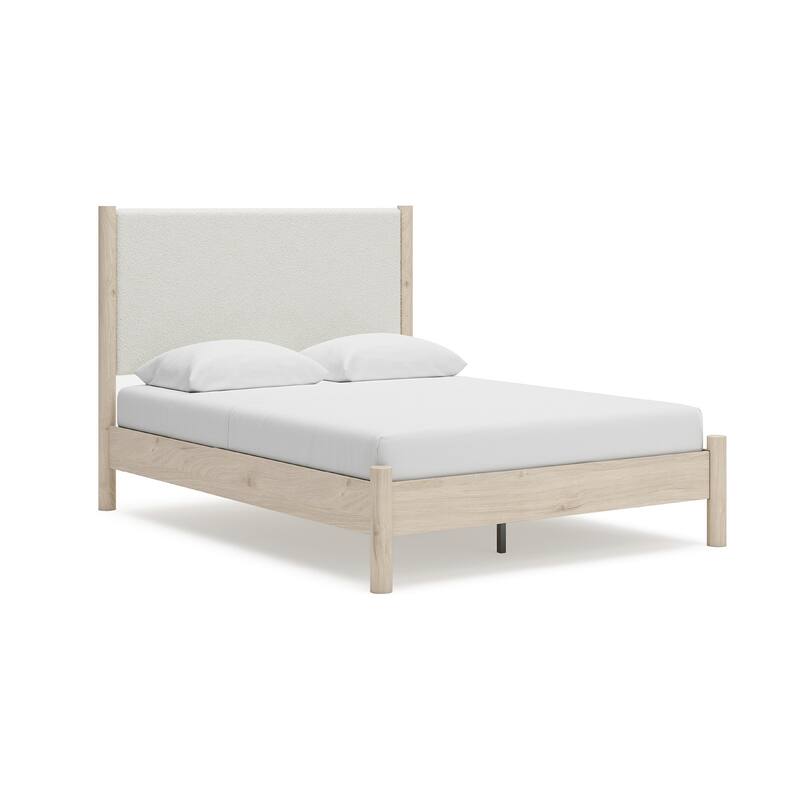 Signature Design by Ashley Cadmori Upholstered Panel Platform Bed