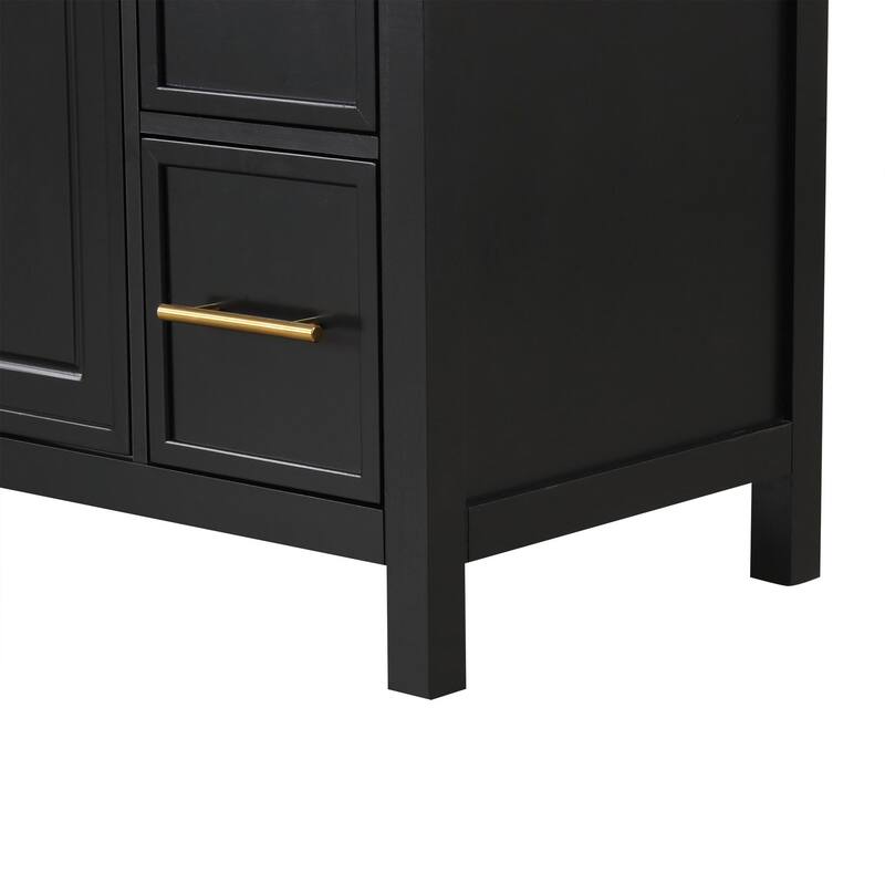 36" Bathroom Vanity with Sink Top, Cabinet with Two Doors and Three Drawers