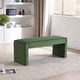 preview thumbnail 7 of 7, Velvet/Faux Leather Entryway Bench End of Bed Bench Upholstered Modern Window Bench for Dining Room/Bedroom