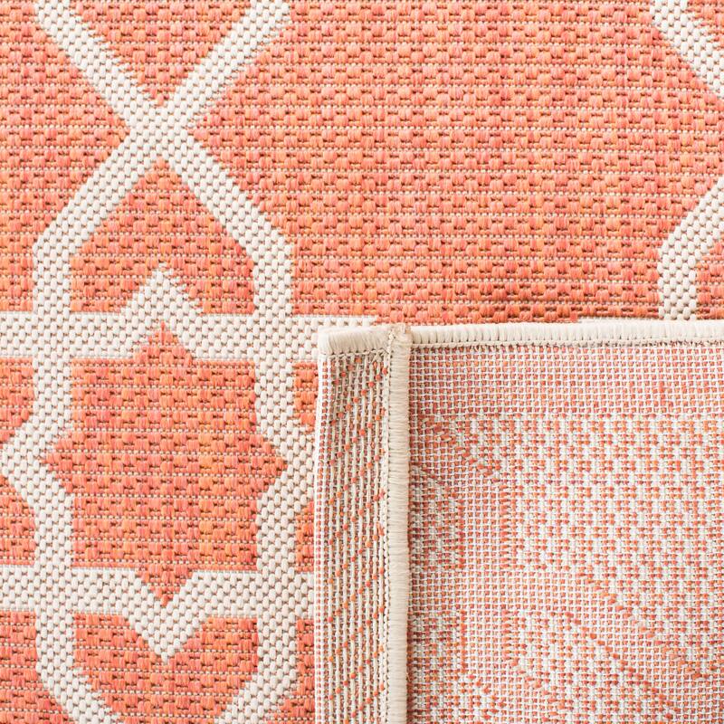 SAFAVIEH Courtyard Lawanda Trellis Indoor/ Outdoor Waterproof Patio Backyard Rug