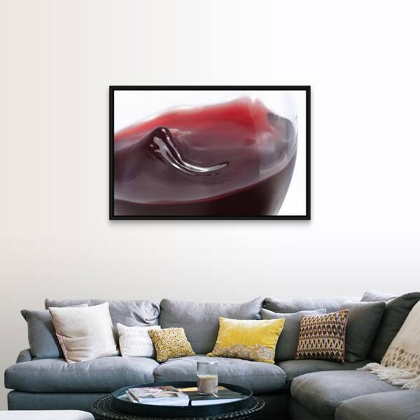 Shop Swirling Red Wine In A Wine Glass Black Float Frame Canvas Art On Sale Free Shipping Today Overstock 25514772
